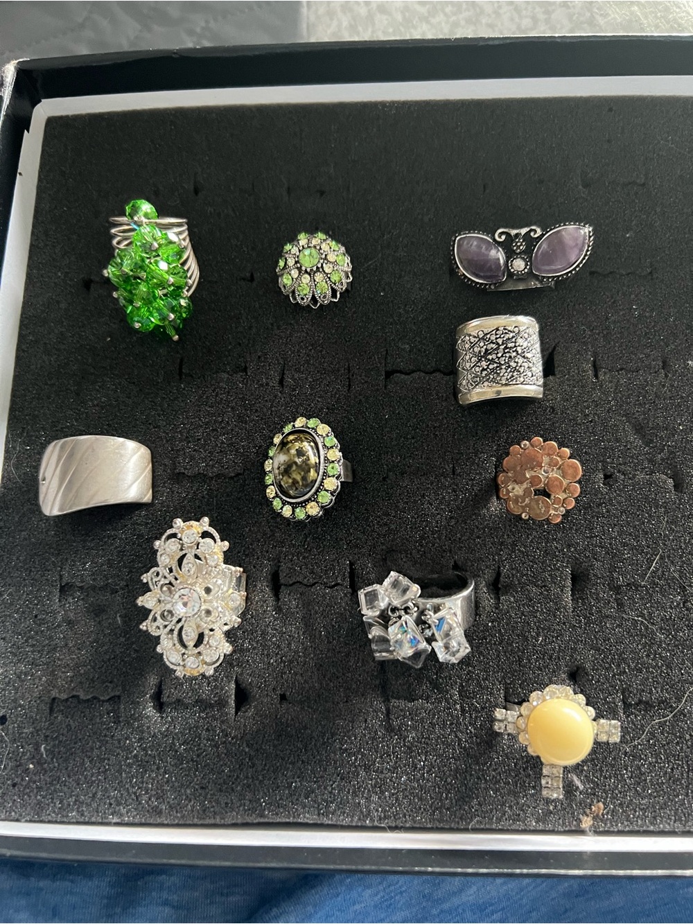 10 pc vintage ring lot